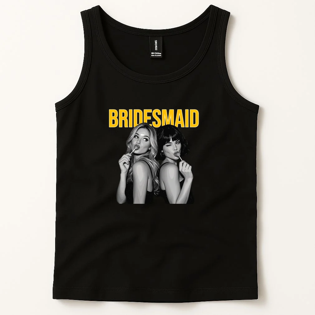 Custom Personalized Bridal Party Men's Tank Top - Front 1