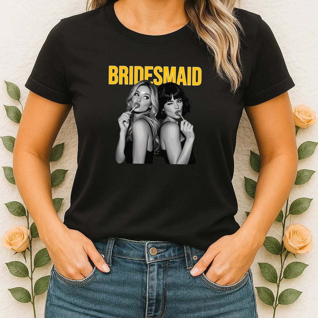 Custom Personalized Bridal Party Women's T-Shirt - Front 1