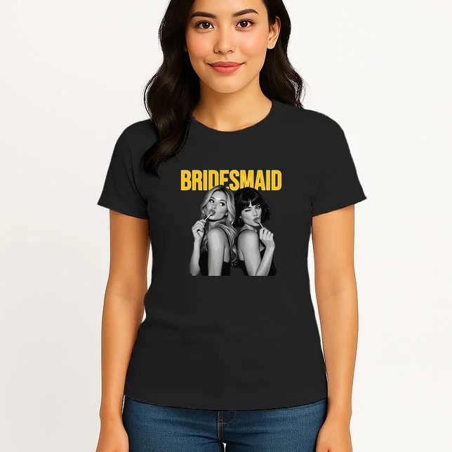 Custom Personalized Bridal Party Women's T-Shirt - Front 3