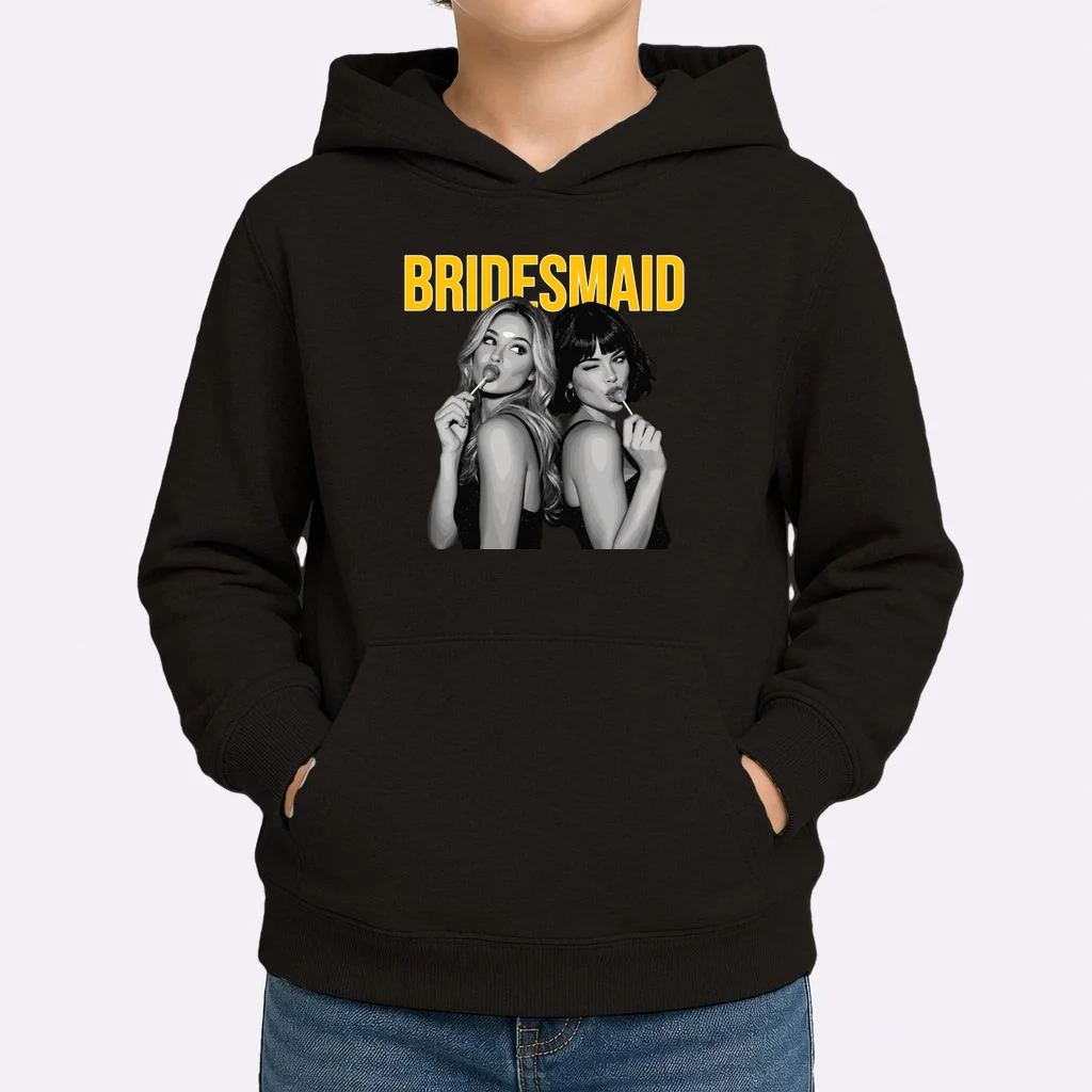 Custom Personalized Bridal Party Kids Hoodie - Front 1