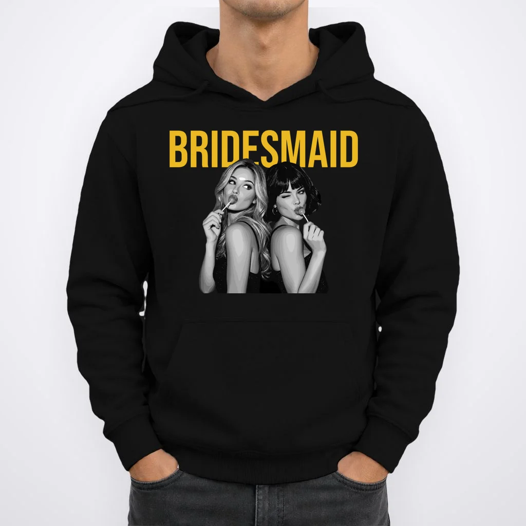 Custom Personalized Bridal Party Shirt, Personalized Bridesmaid Men's Hoodie - Front 1