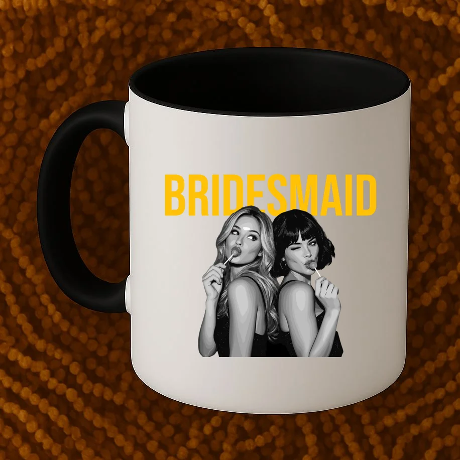 Custom Personalized Bridal Party Shirt, Personalized Bridesmaid Mug - Front 1