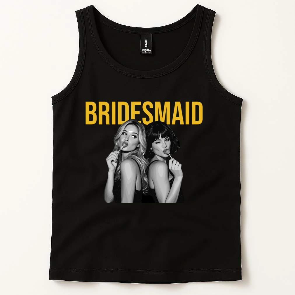 Custom Personalized Bridal Party Shirt, Personalized Bridesmaid Men's Tank Top - Front 1