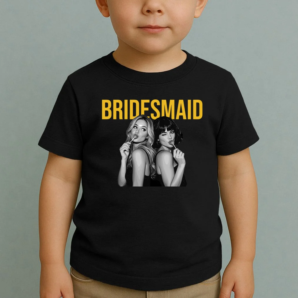 Custom Personalized Bridal Party Shirt, Personalized Bridesmaid Toddler T-Shirt - Front 1
