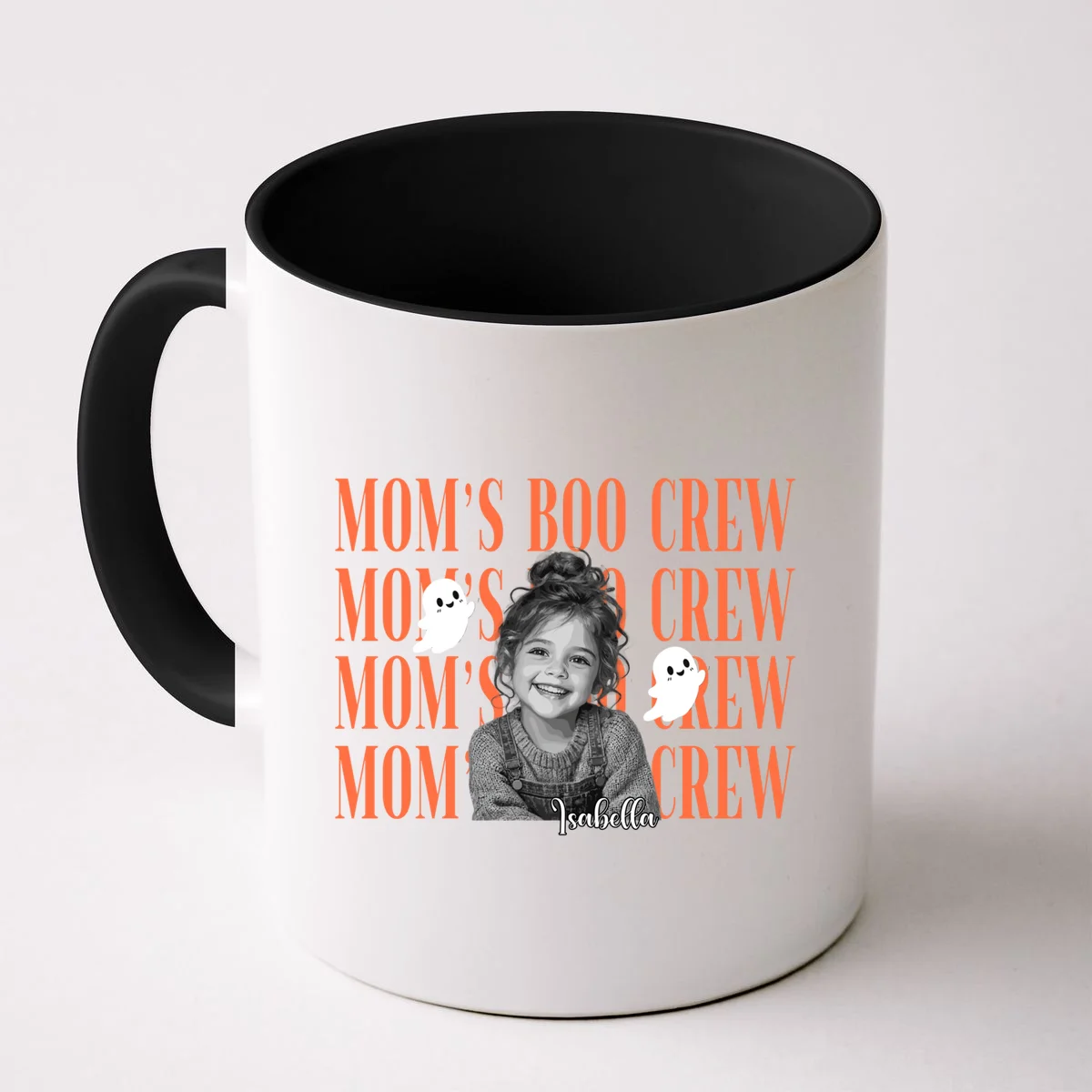 Custom Halloween Boo Crew Photo Mug - Front