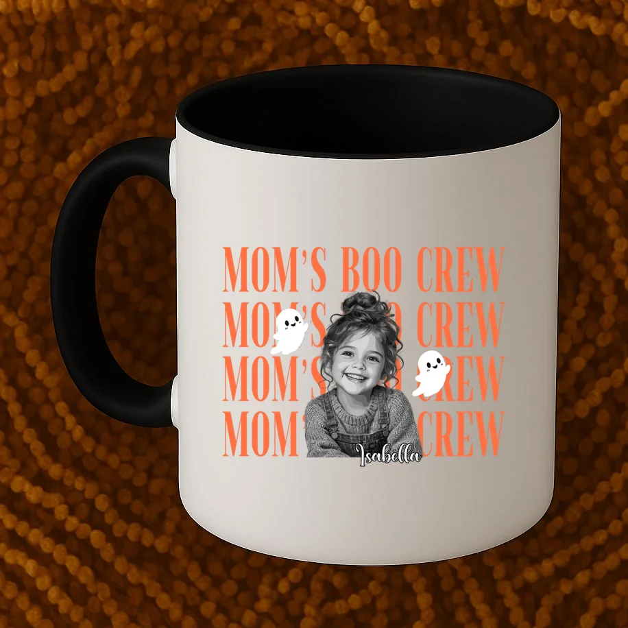 Custom Halloween Boo Crew Photo Mug - Front 1