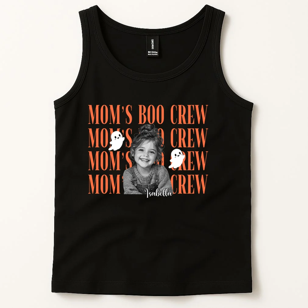 Custom Halloween Boo Crew Photo Men's Tank Top - Front 1