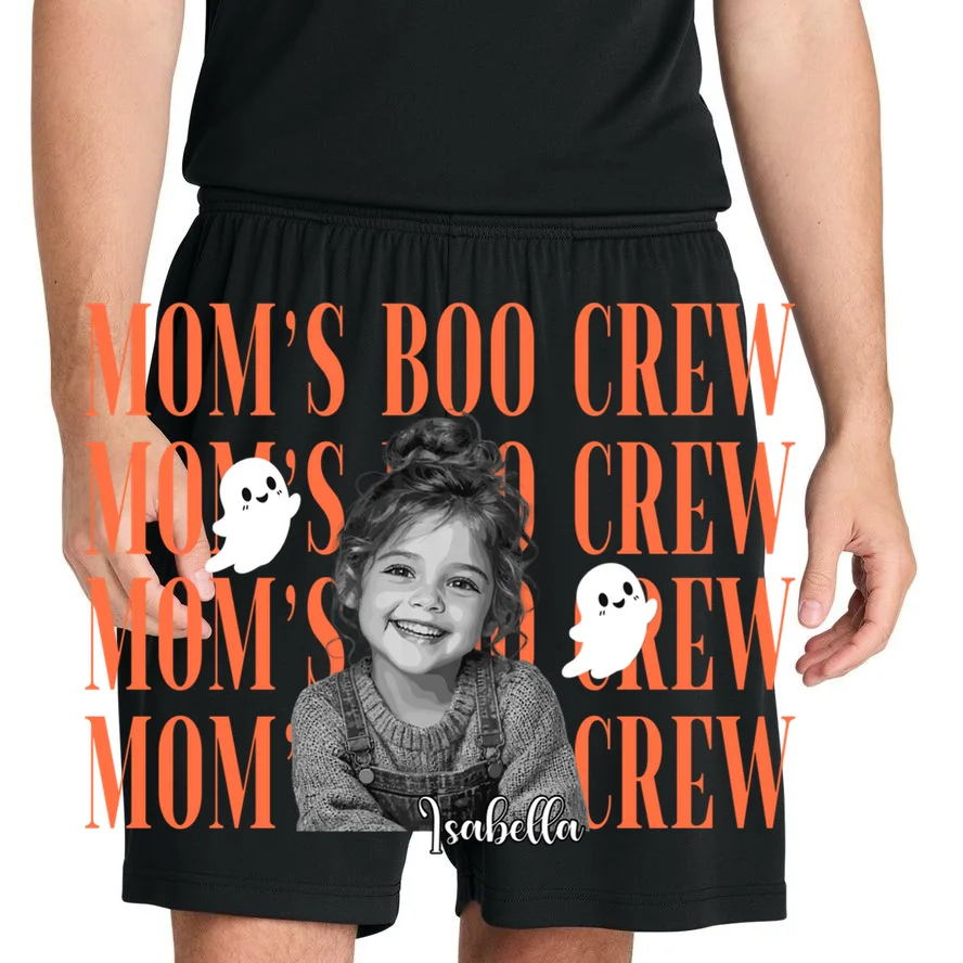 Custom Personalized Halloween Boo Crew Photo Men's Shorts - Front 1