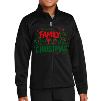 Custom Personalized Christmas Family Name Kids Jacket Front
