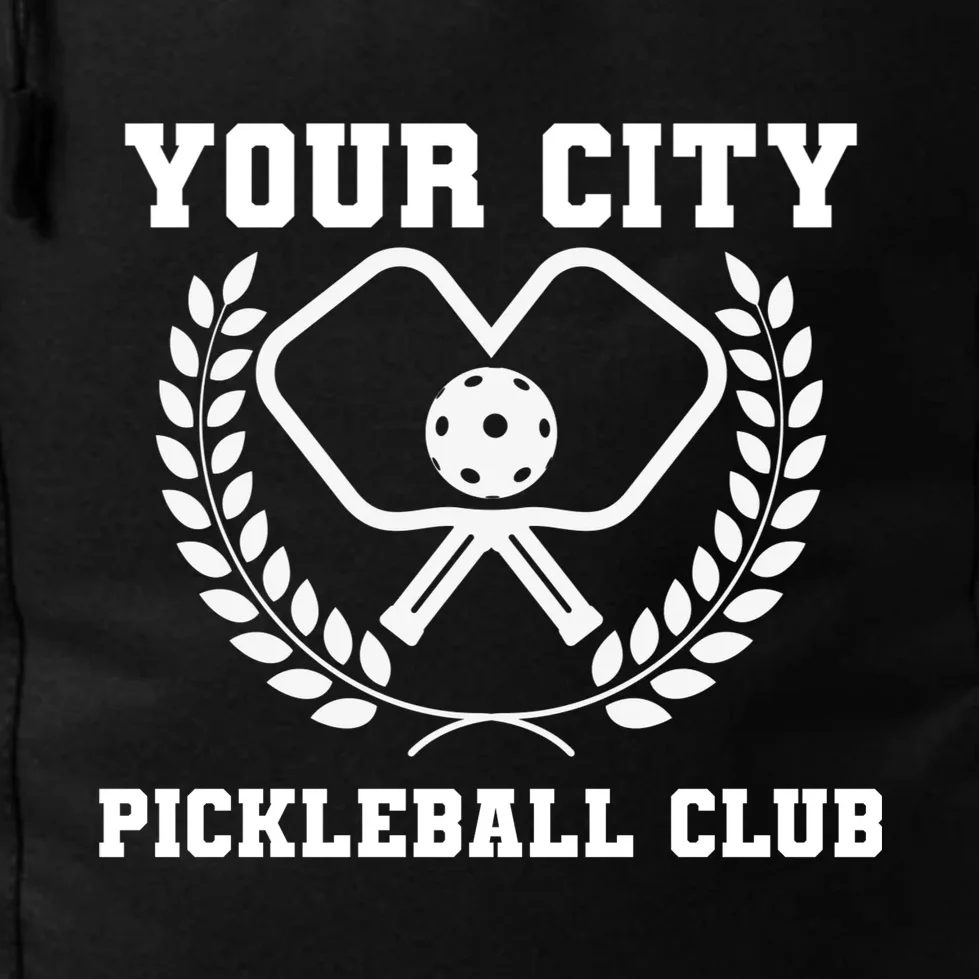 Custom Pickleball Club Team Personalized City Name Backpack - Front - Close-up