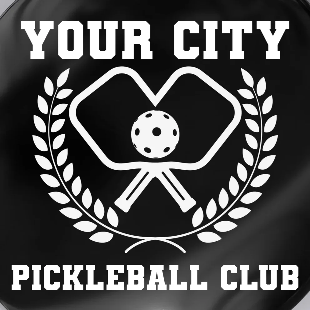 Custom Pickleball Club Team Personalized City Name Button - Front - Close-up