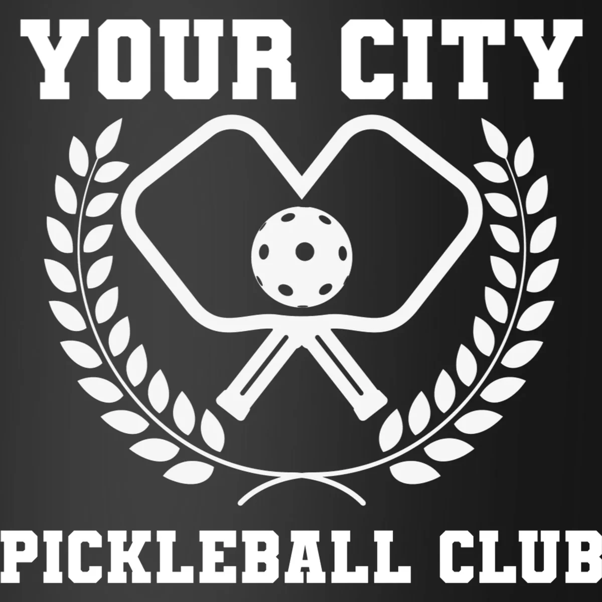 Custom Pickleball Club Team Personalized City Name Coaster - Front - Close-up