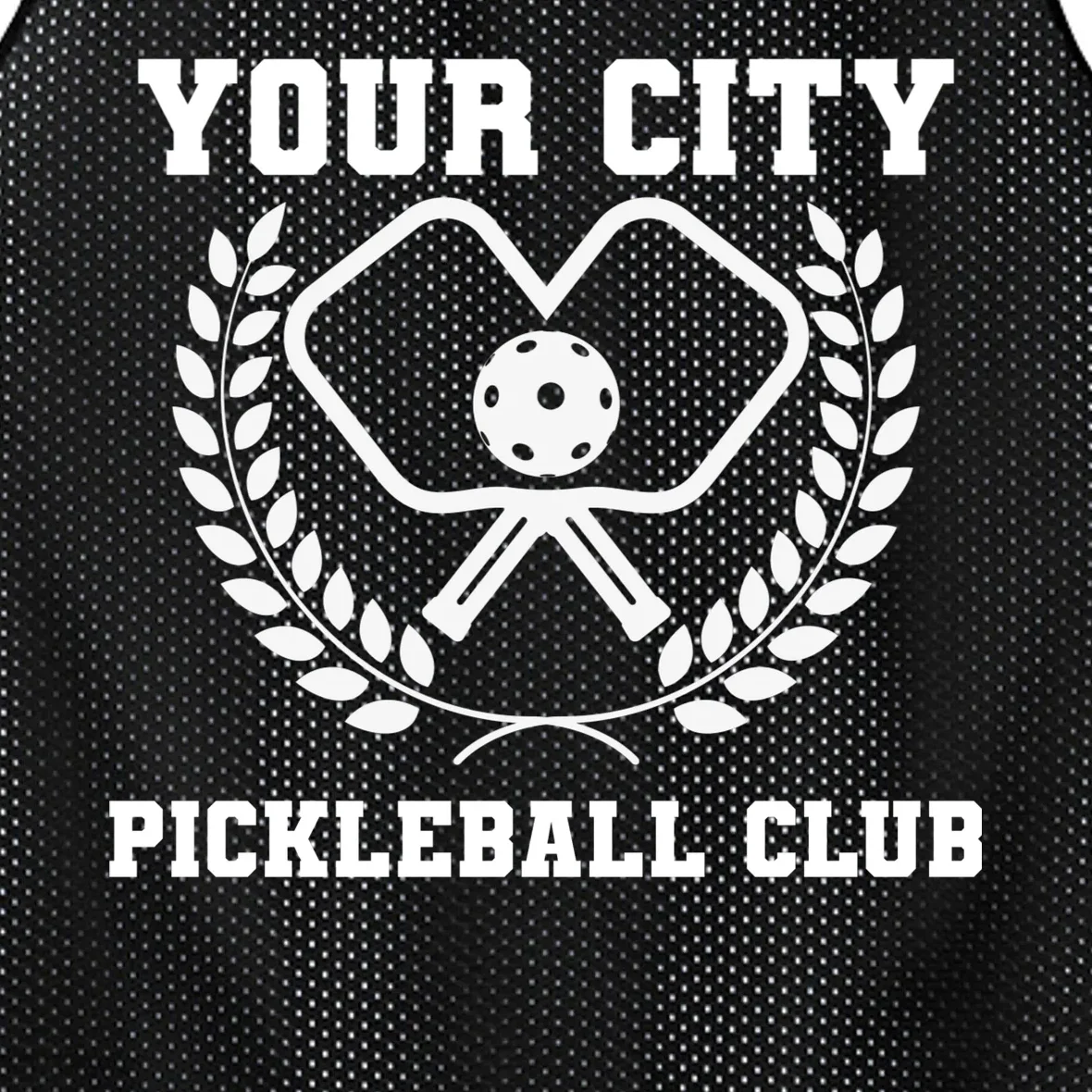 Custom Pickleball Club Team Personalized City Name Men's Basketball Jersey - Front - Close-up