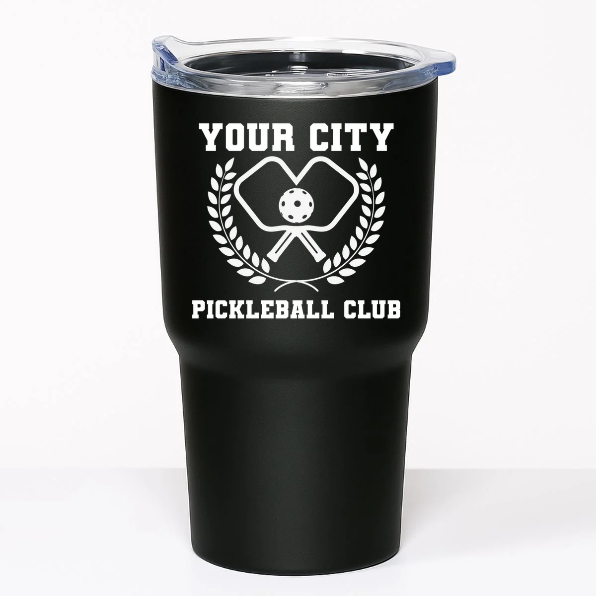 Custom Pickleball Club Team Personalized City Name 20oz Tumbler - Front