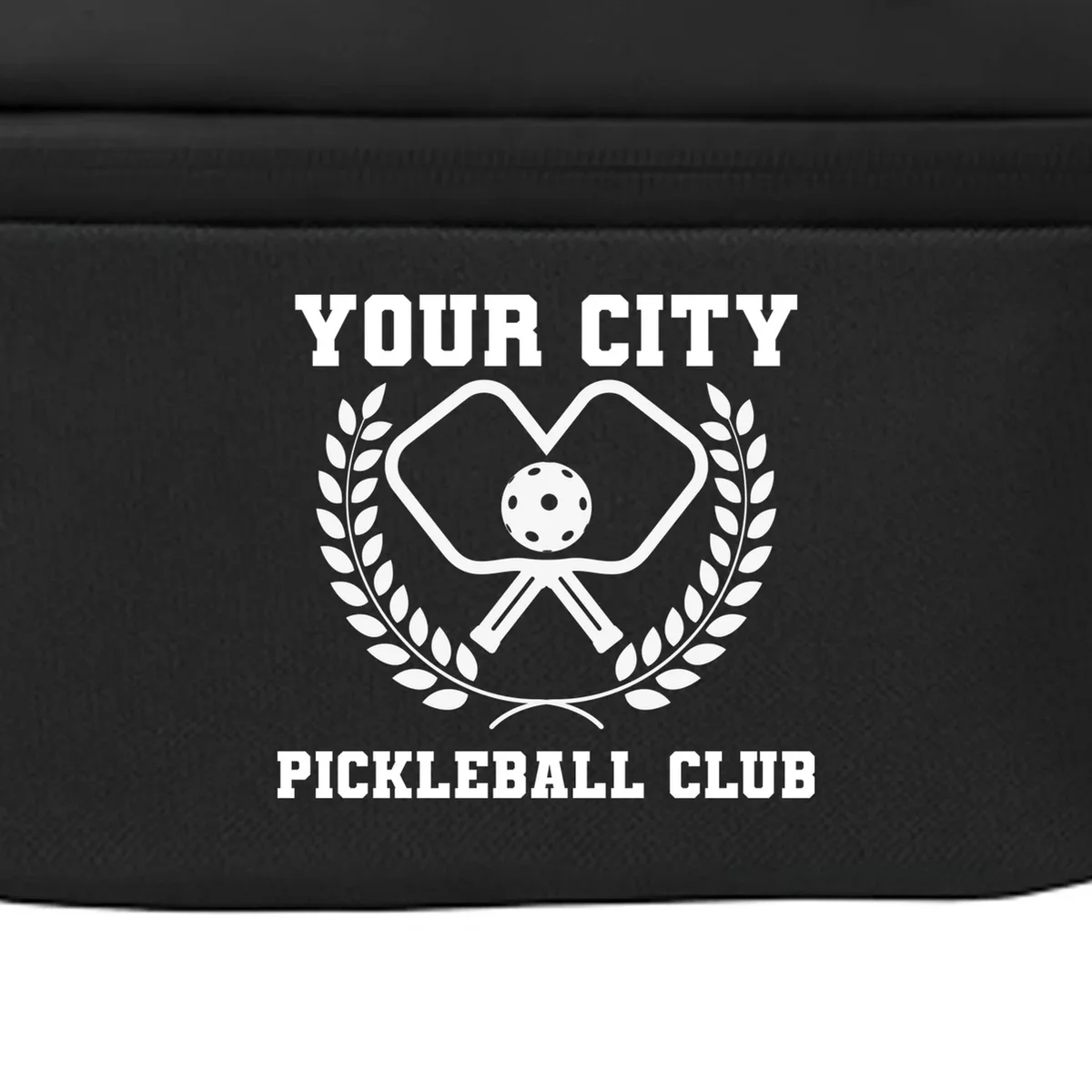 Custom Pickleball Club Team Personalized City Name Crossbody - Front - Close-up