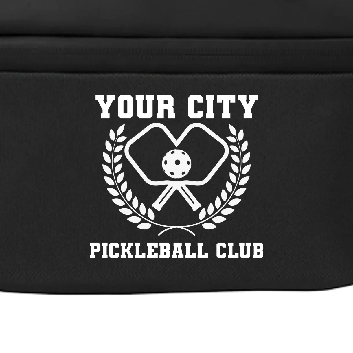 Custom Pickleball Club Team Personalized City Name Crossbody - Front - Close-up