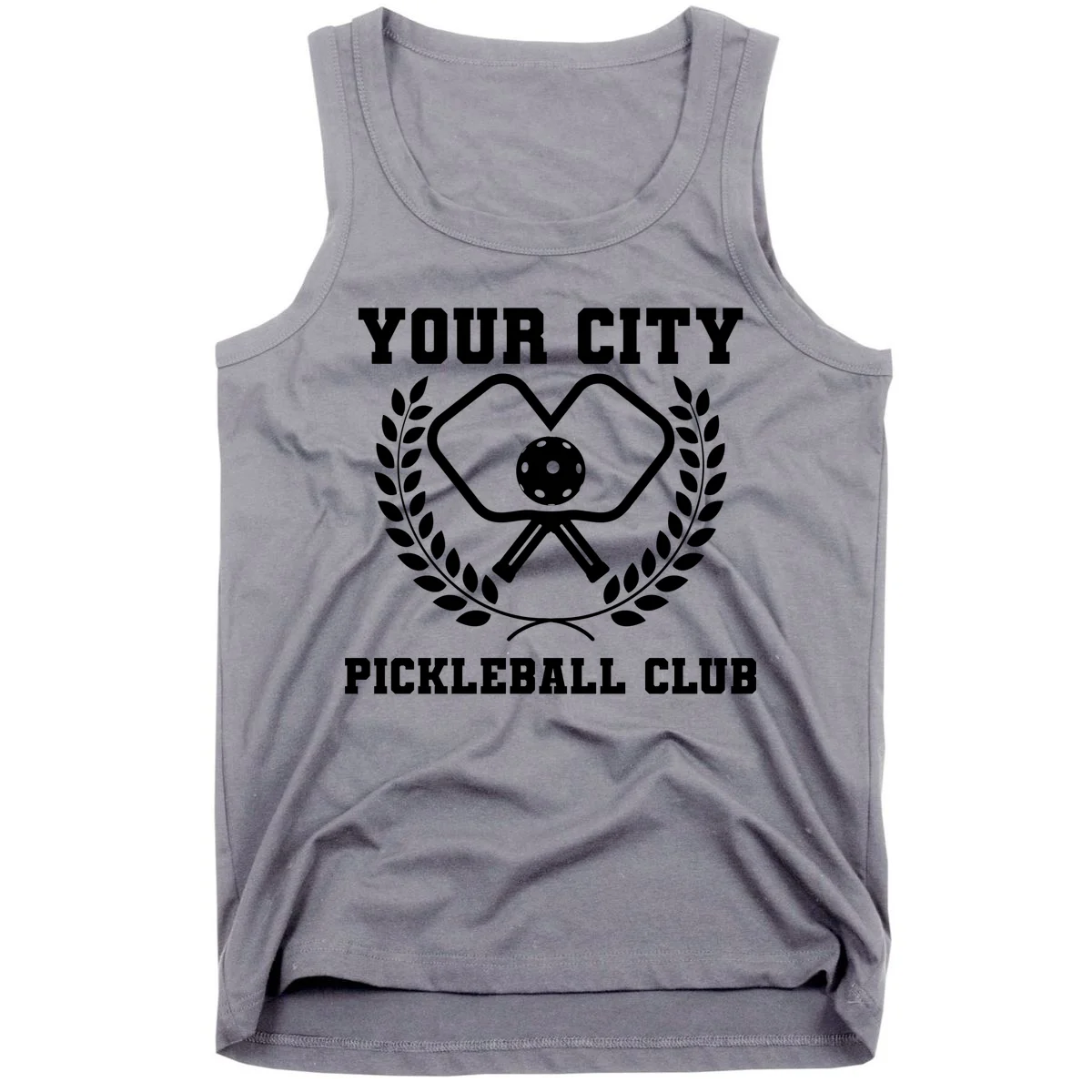 Custom Pickleball Club Team Personalized City Name Tank Top - Front