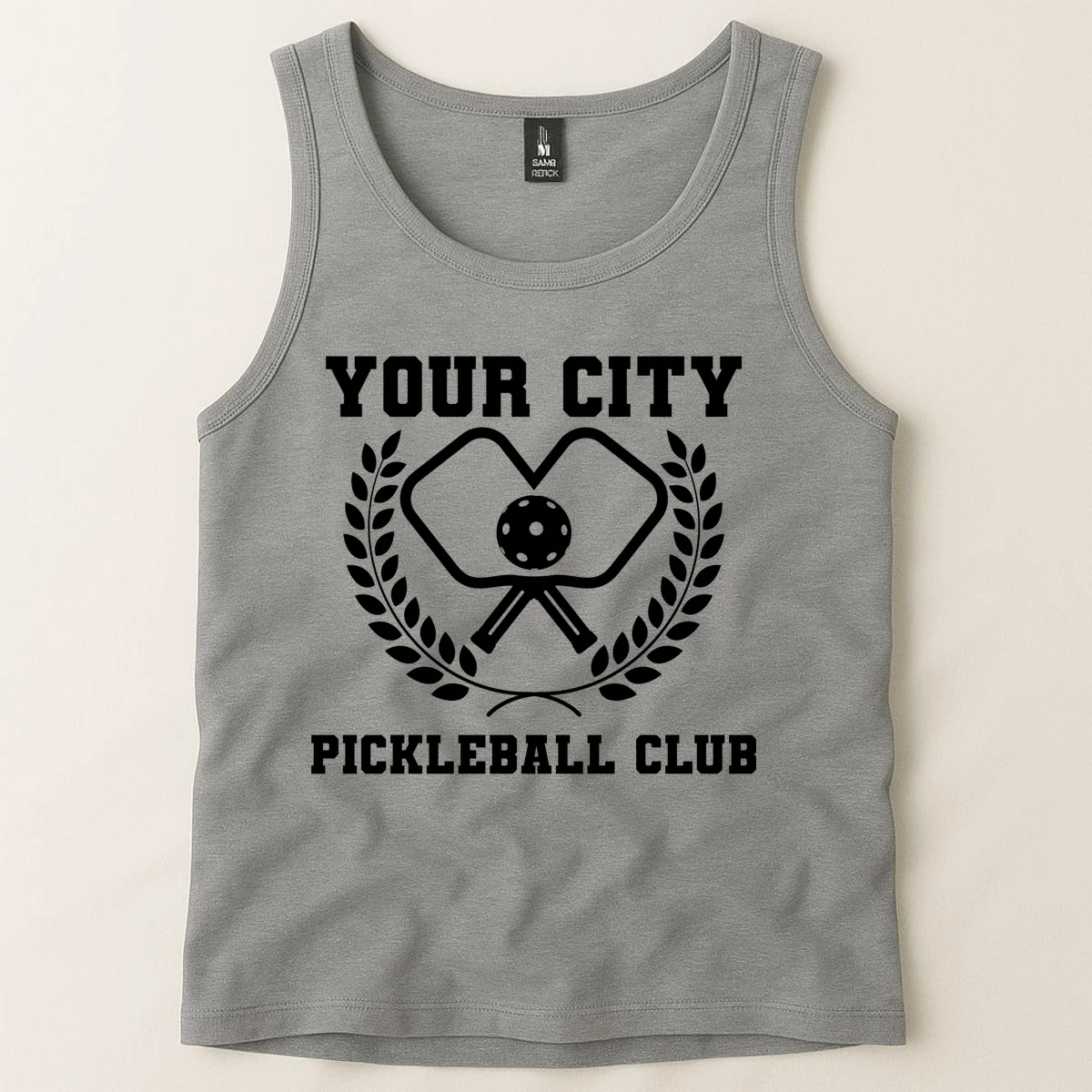 Custom Pickleball Club Team Personalized City Name Tank Top - Front 1