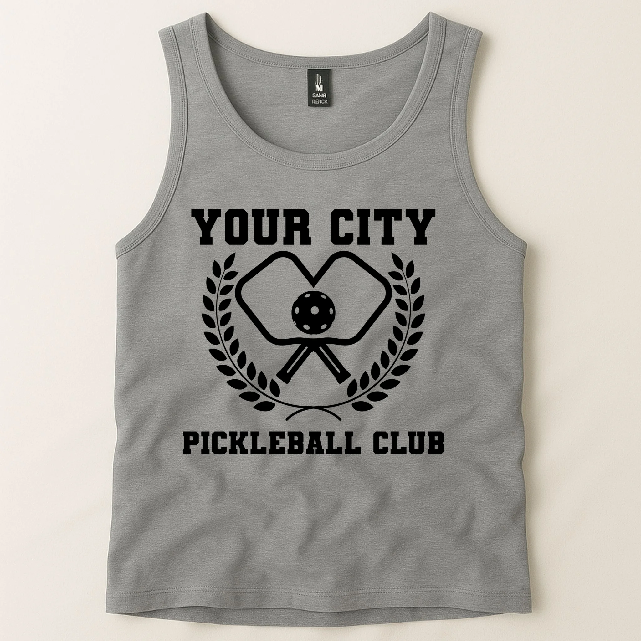 Custom Pickleball Club Team Personalized City Name Men's Tank Top - Front 1