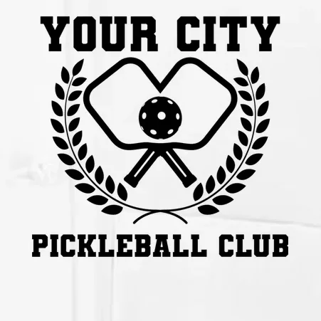 Custom Pickleball Club Team Personalized City Name Men's Chef Coat - Front - Close-up