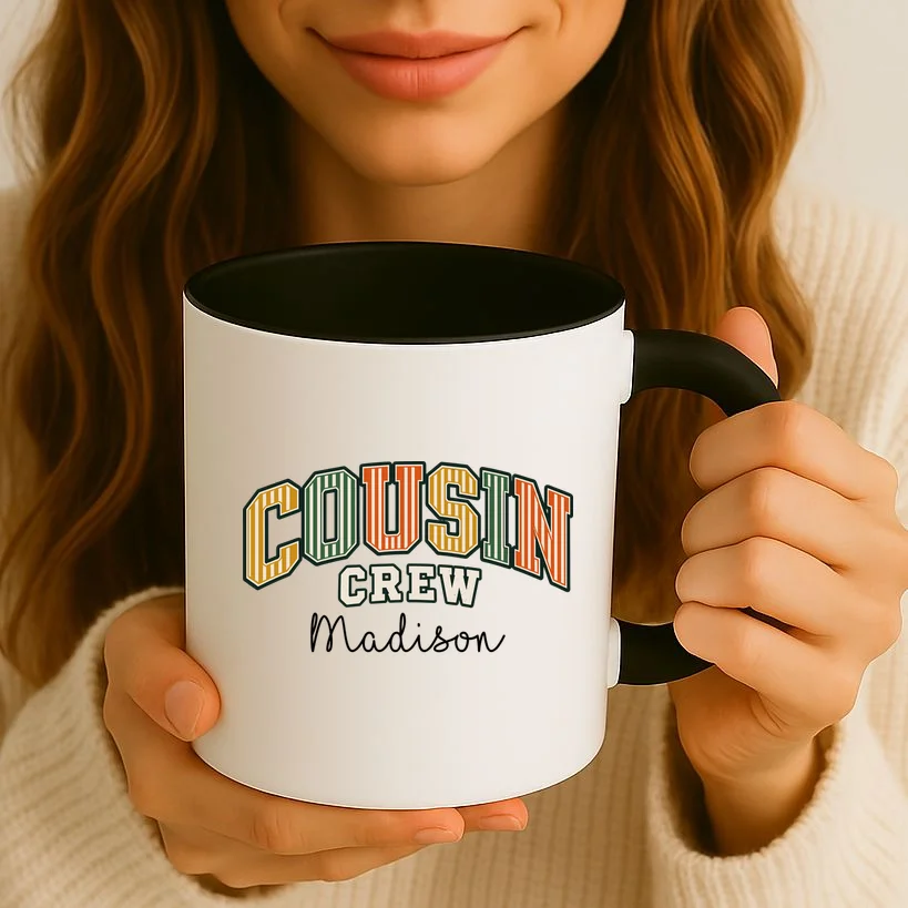 Custom Cousin Crew Shirt- Personalized Matching Cousin Shirts - Family Reunion Tee Mug - Front 2