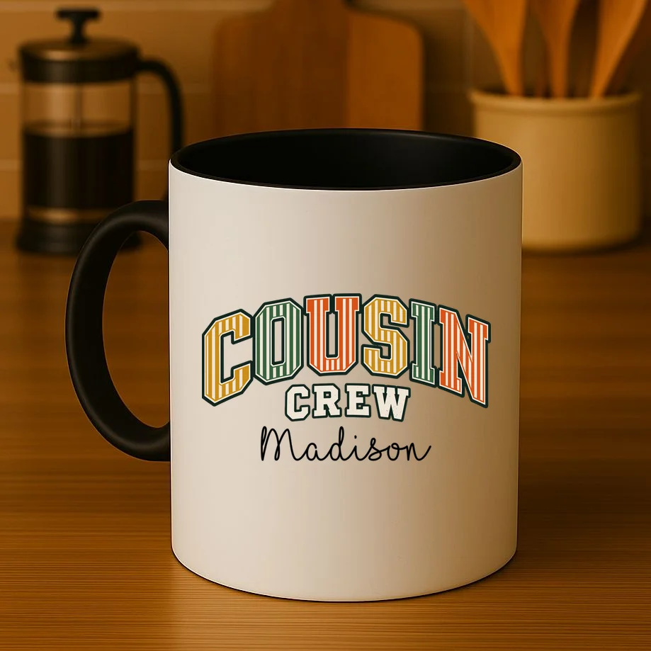 Custom Cousin Crew Shirt- Personalized Matching Cousin Shirts - Family Reunion Tee Mug - Front 3