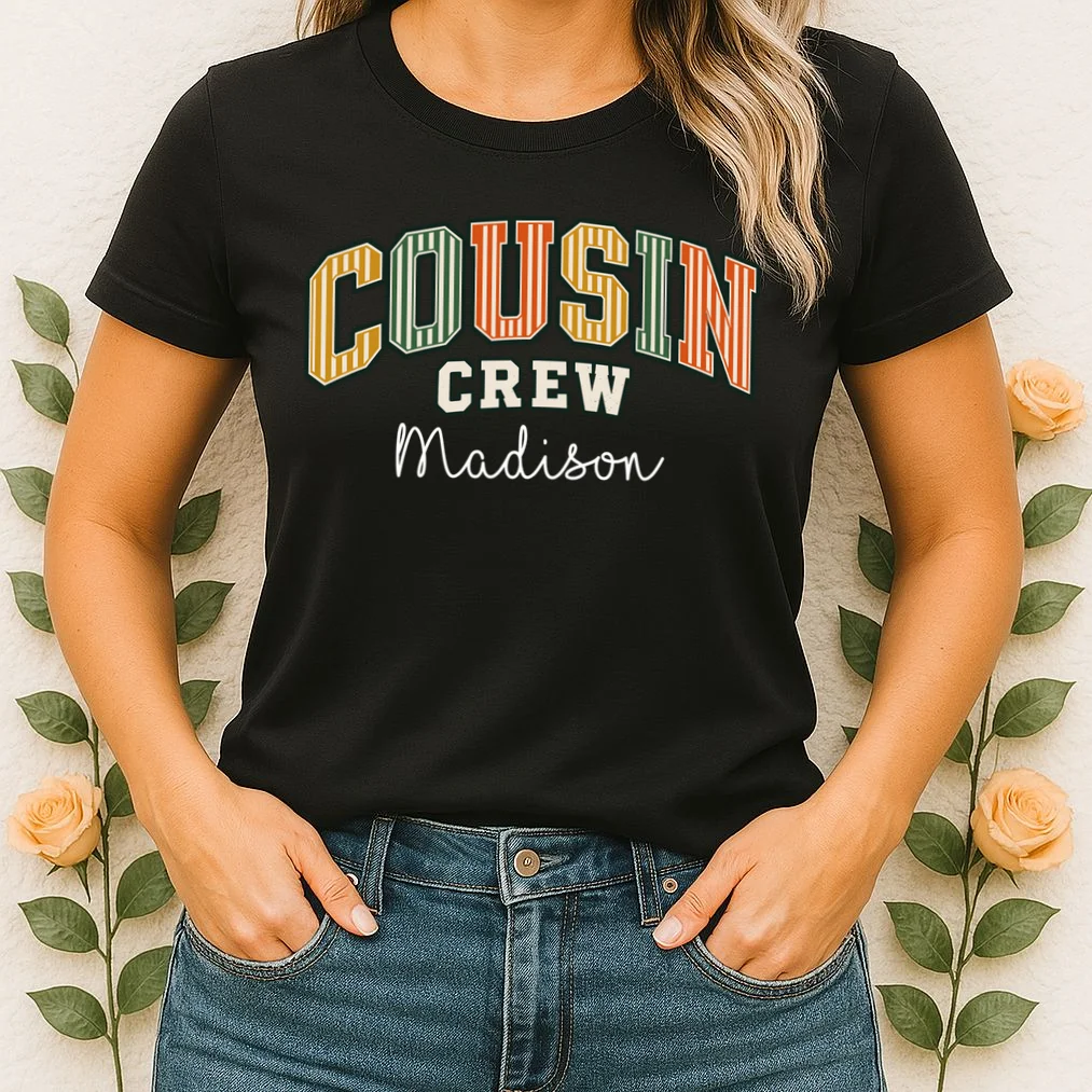 Custom Cousin Crew Shirt- Personalized Matching Cousin Shirts - Family Reunion Tee Women's T-Shirt - Front 1