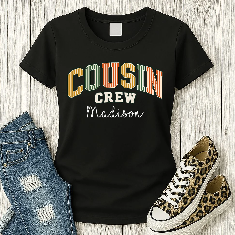 Custom Cousin Crew Shirt- Personalized Matching Cousin Shirts - Family Reunion Tee Women's T-Shirt - Front 2
