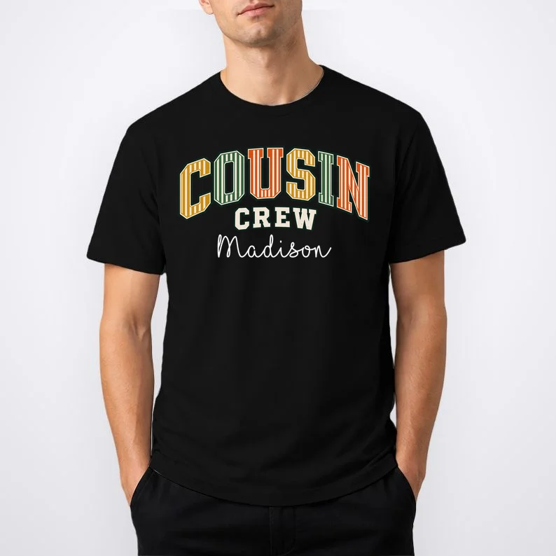 Custom Personalized Cousin Crew Men's T-Shirt - Front 1