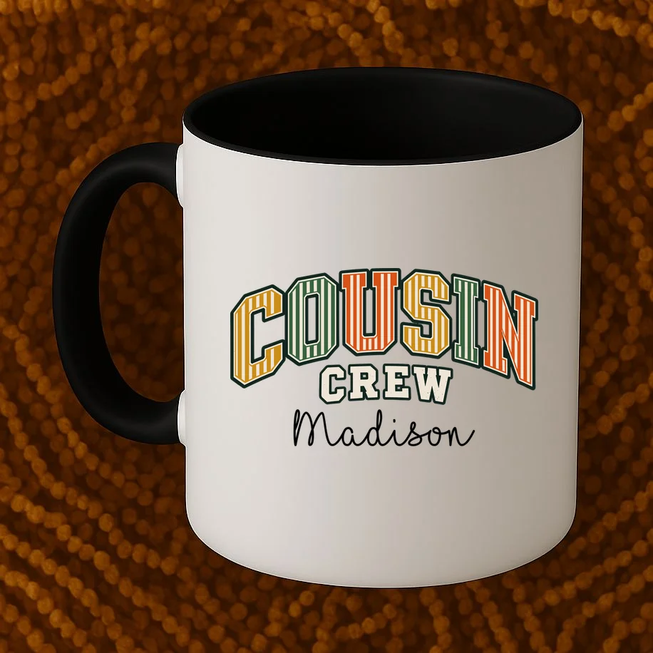 Custom Personalized Cousin Crew Mug - Front 1