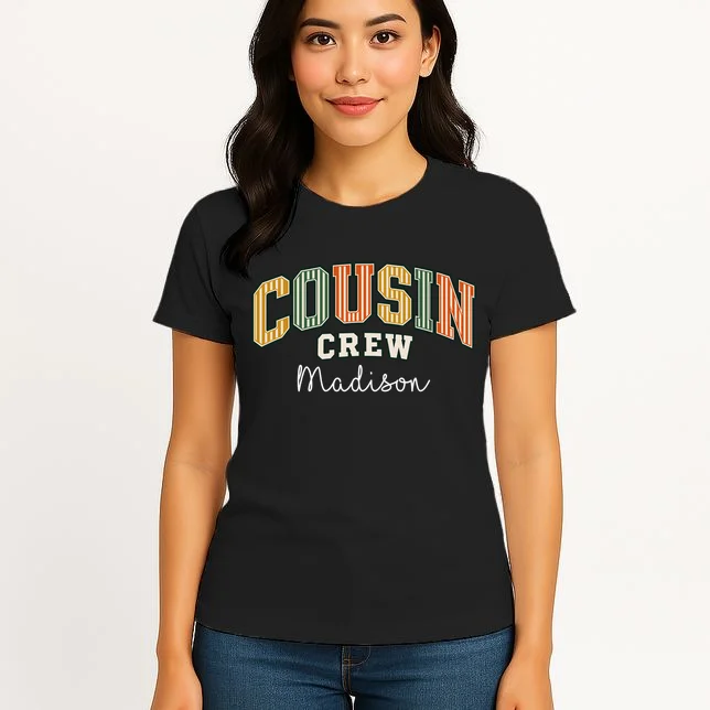 Custom Personalized Cousin Crew Women's T-Shirt - Front 3
