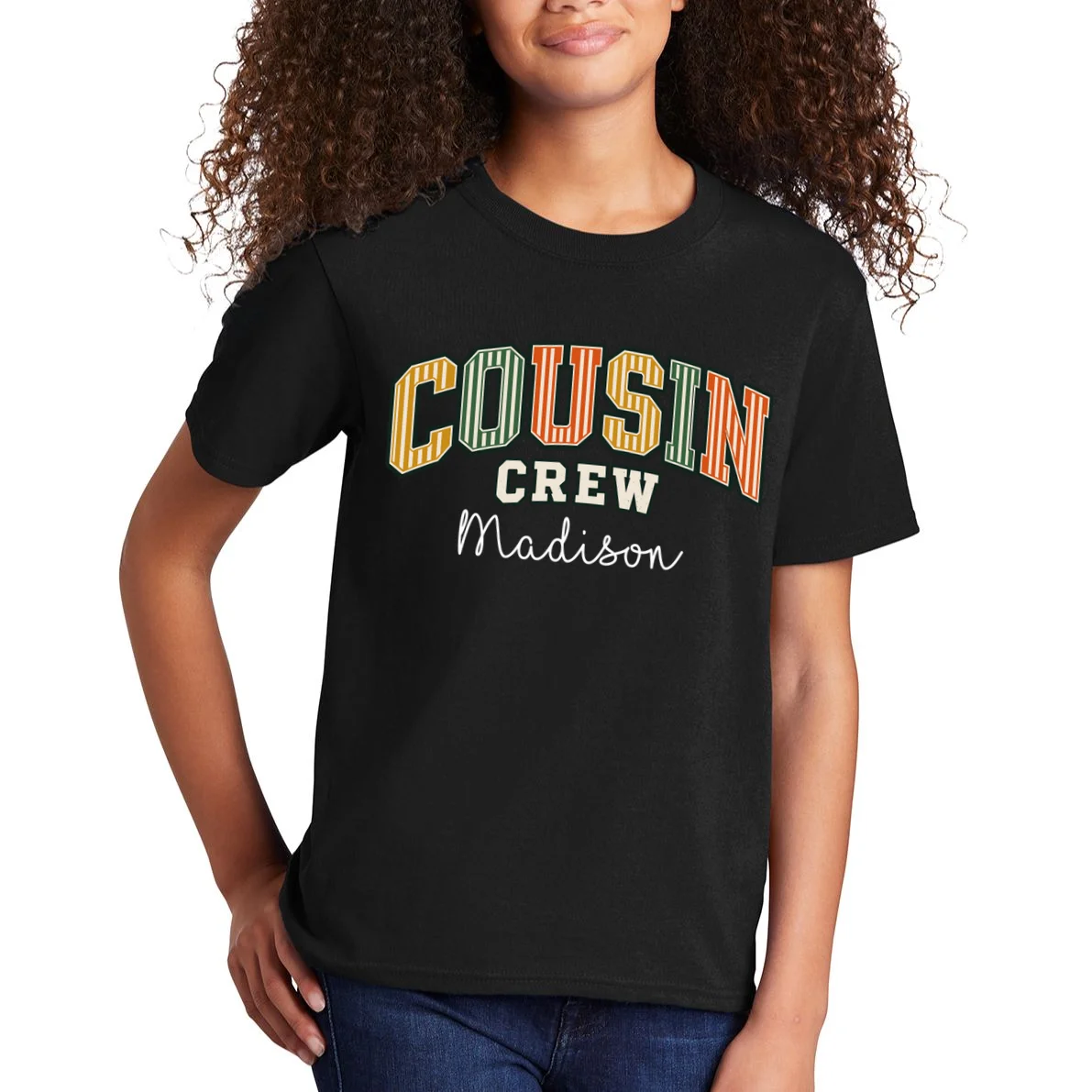 Custom Personalized Cousin Crew Kids T-Shirt - Front 1