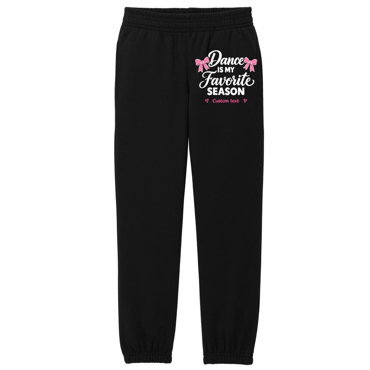 Custom Personalized Dance - Dance Is My Favorite Season - Dancer Gift Kids Fleece Sweatpants - Front