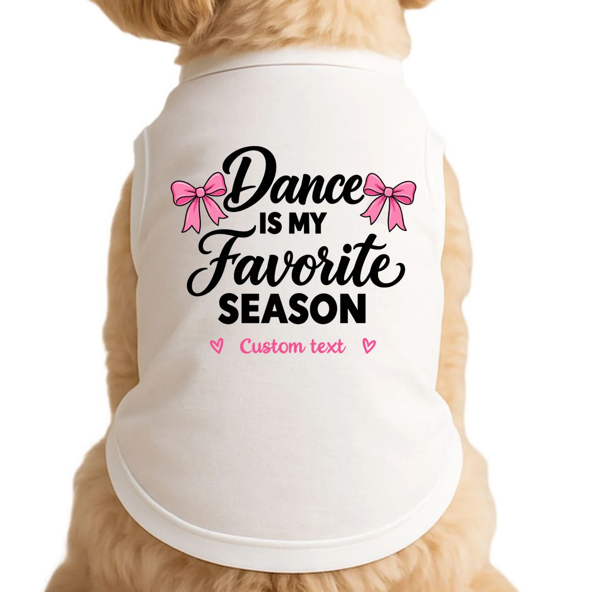 Custom Personalized Dance - Dance Is My Favorite Season - Dancer Gift Doggie Tank - Front