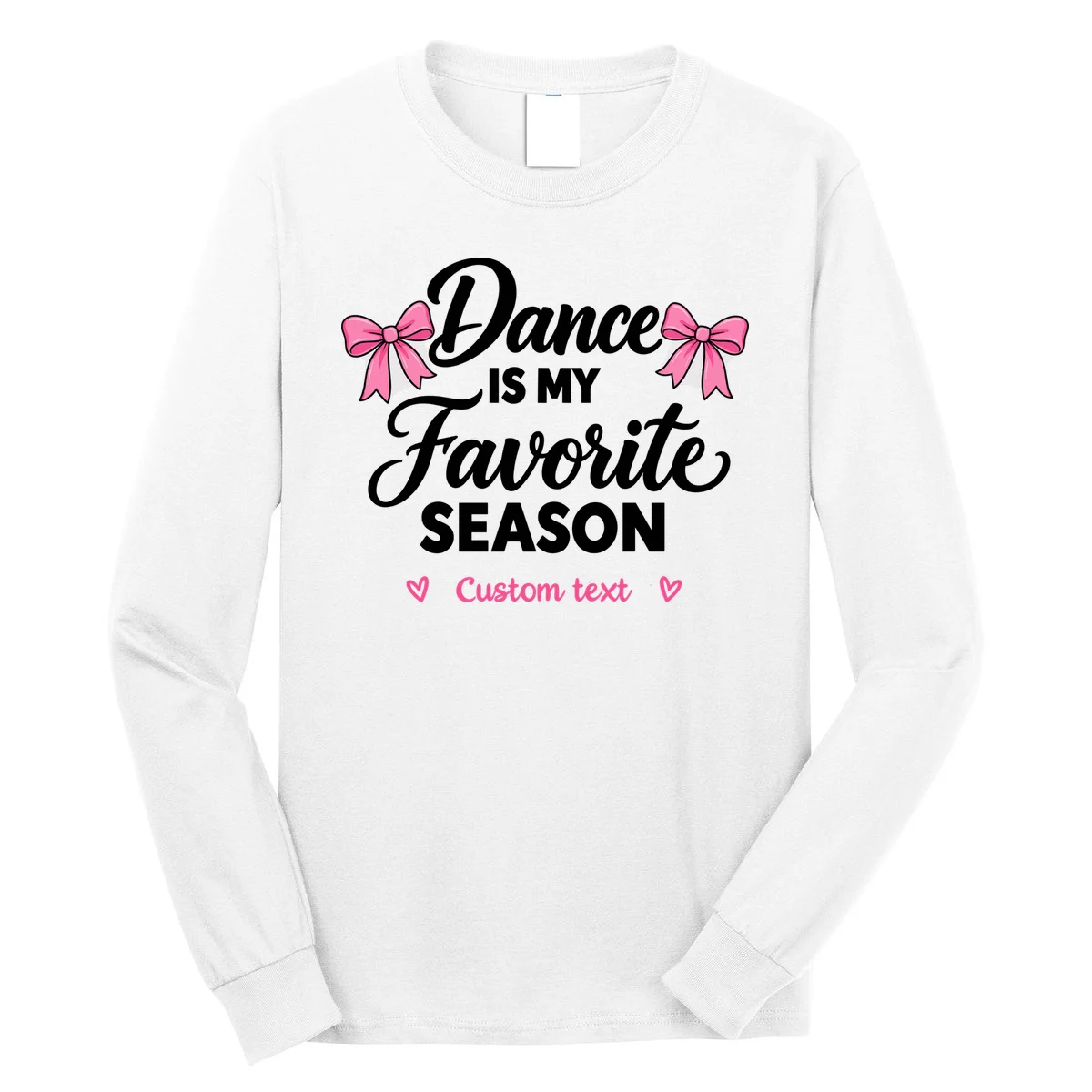 Custom Personalized Dance - Dance Is My Favorite Season - Dancer Gift Men's Long Sleeve Shirt - Front