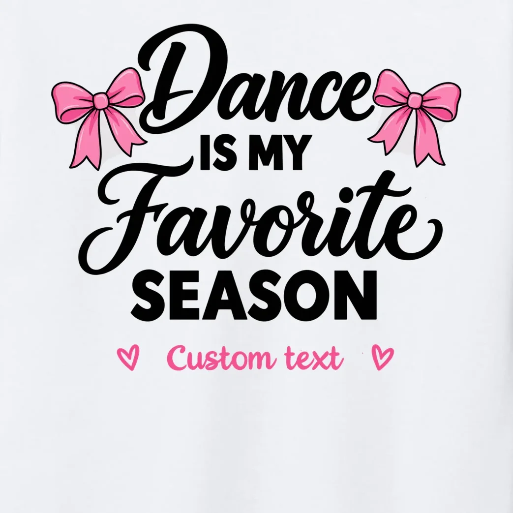 Custom Personalized Dance - Dance Is My Favorite Season - Dancer Gift Kids Long Sleeve Pajamas - Front - Close-up