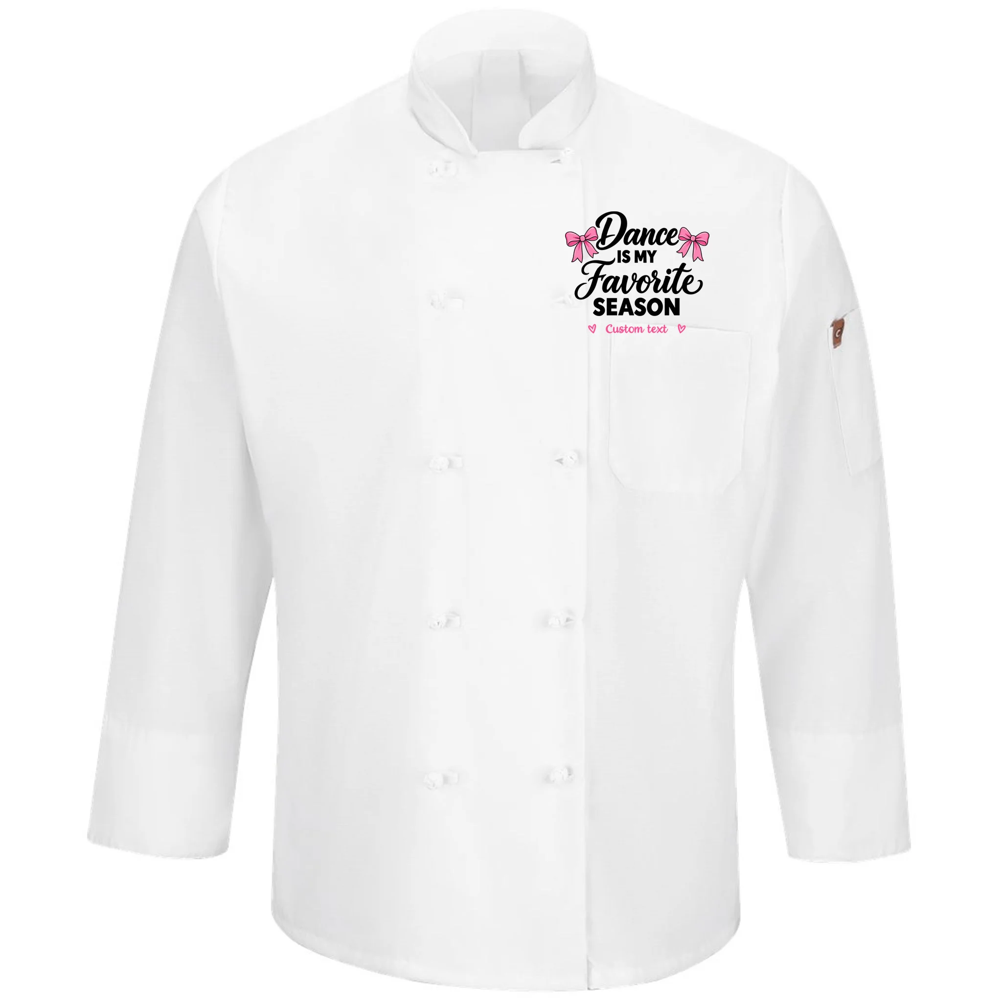 Custom Personalized Dance Shirt - Dance Is My Favorite Season T-Shirt - Dancer Gift Men's Chef Coat - Front