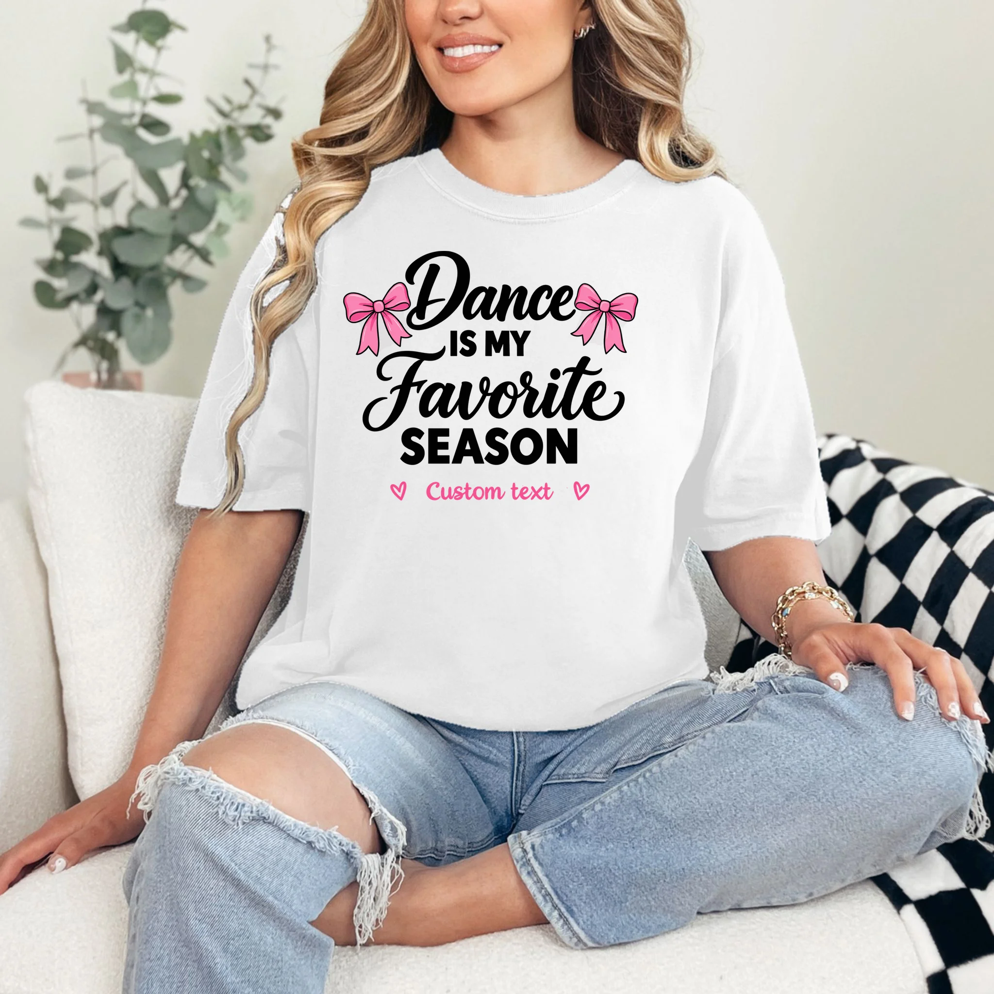 Custom Personalized Dance Shirt - Dance Is My Favorite Season T-Shirt - Dancer Gift Comfort Colors Unisex T-Shirt - Front 1