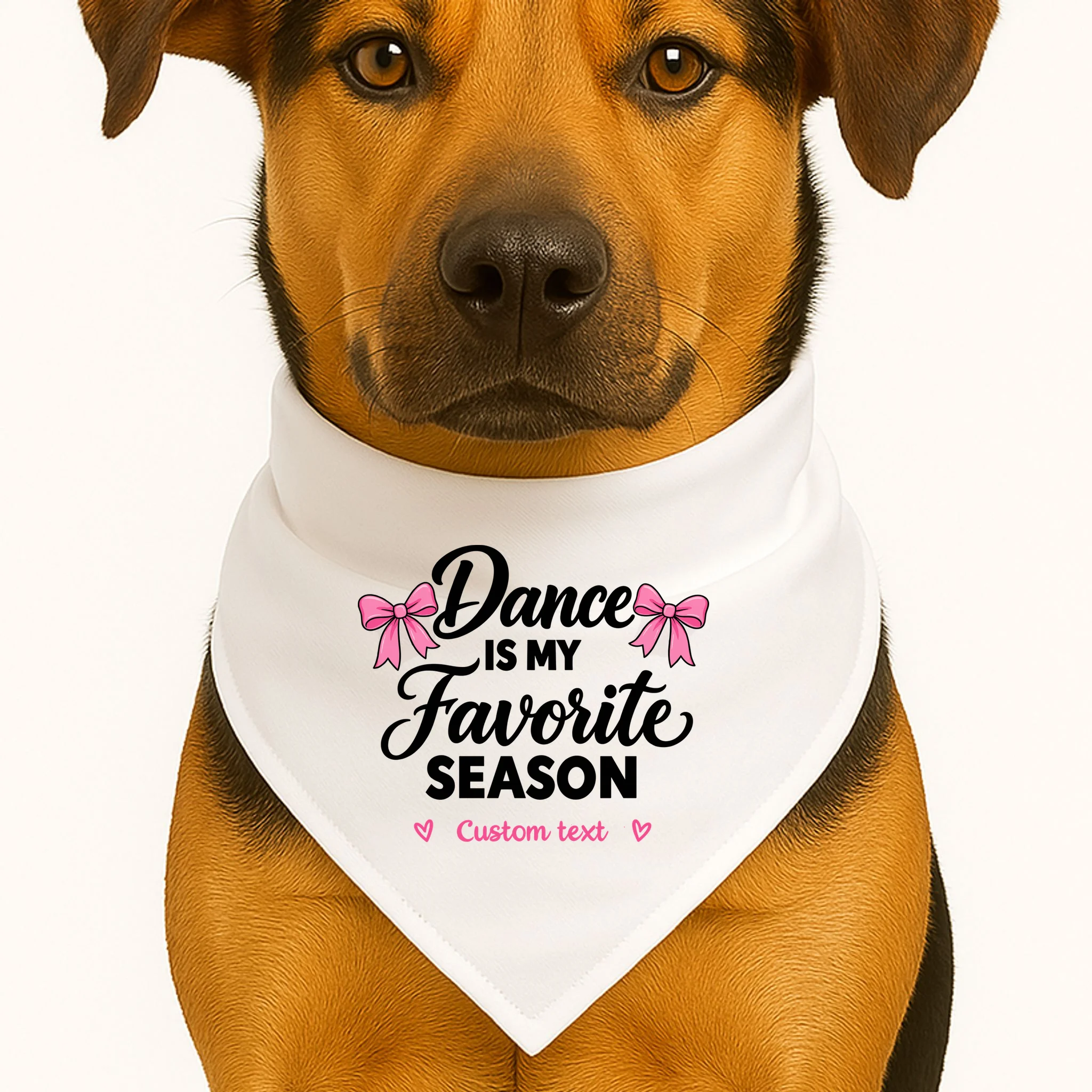 Custom Personalized Dance Shirt - Dance Is My Favorite Season T-Shirt - Dancer Gift Dog Bandana - Front 1