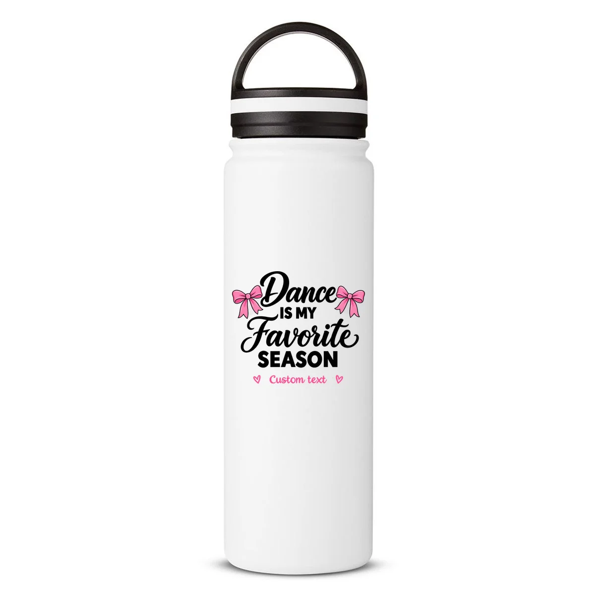 Custom Personalized Dance Shirt - Dance Is My Favorite Season T-Shirt - Dancer Gift 24oz Water Bottle - Front