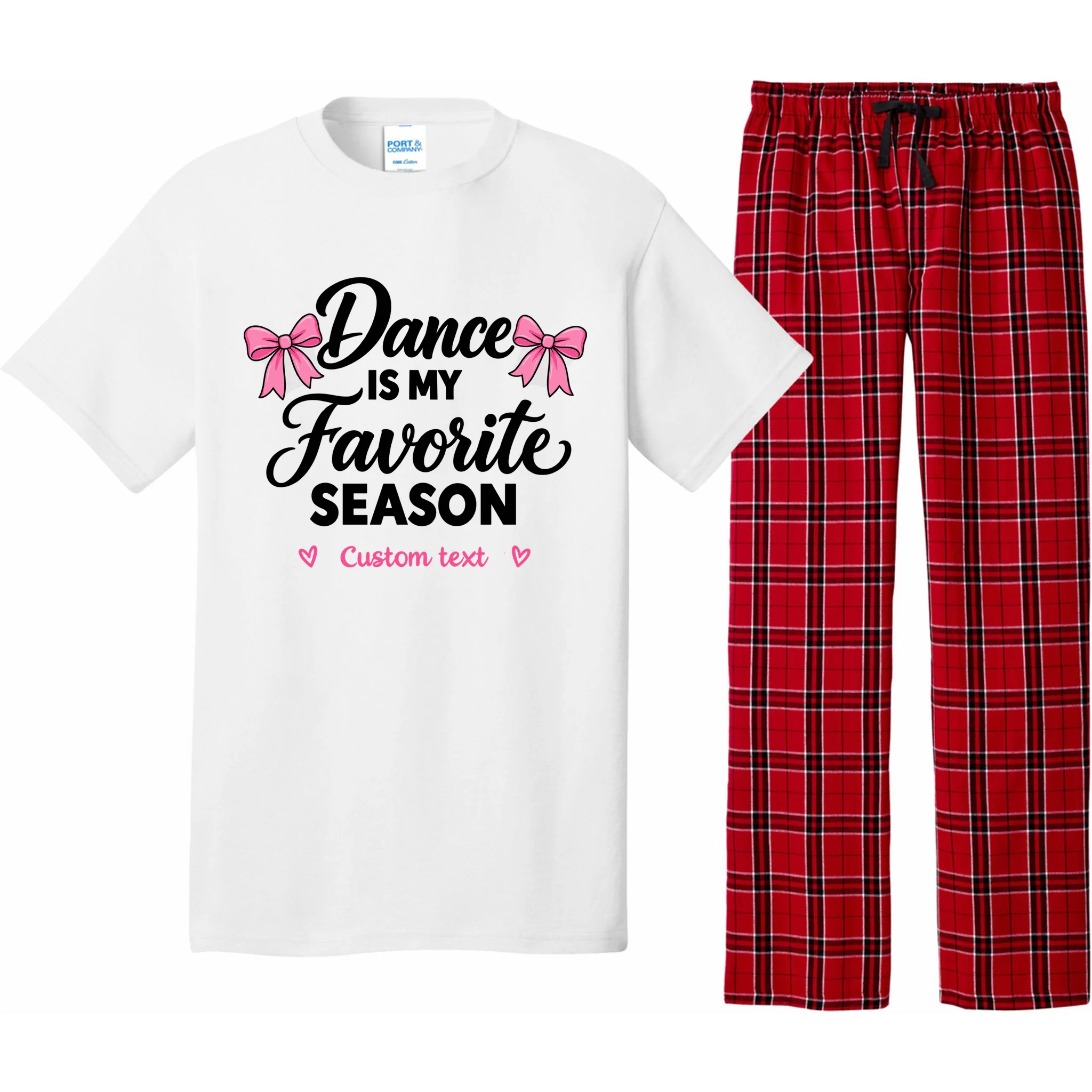 Custom Personalized Dance Shirt - Dance Is My Favorite Season T-Shirt - Dancer Gift Men's Pajamas - Front