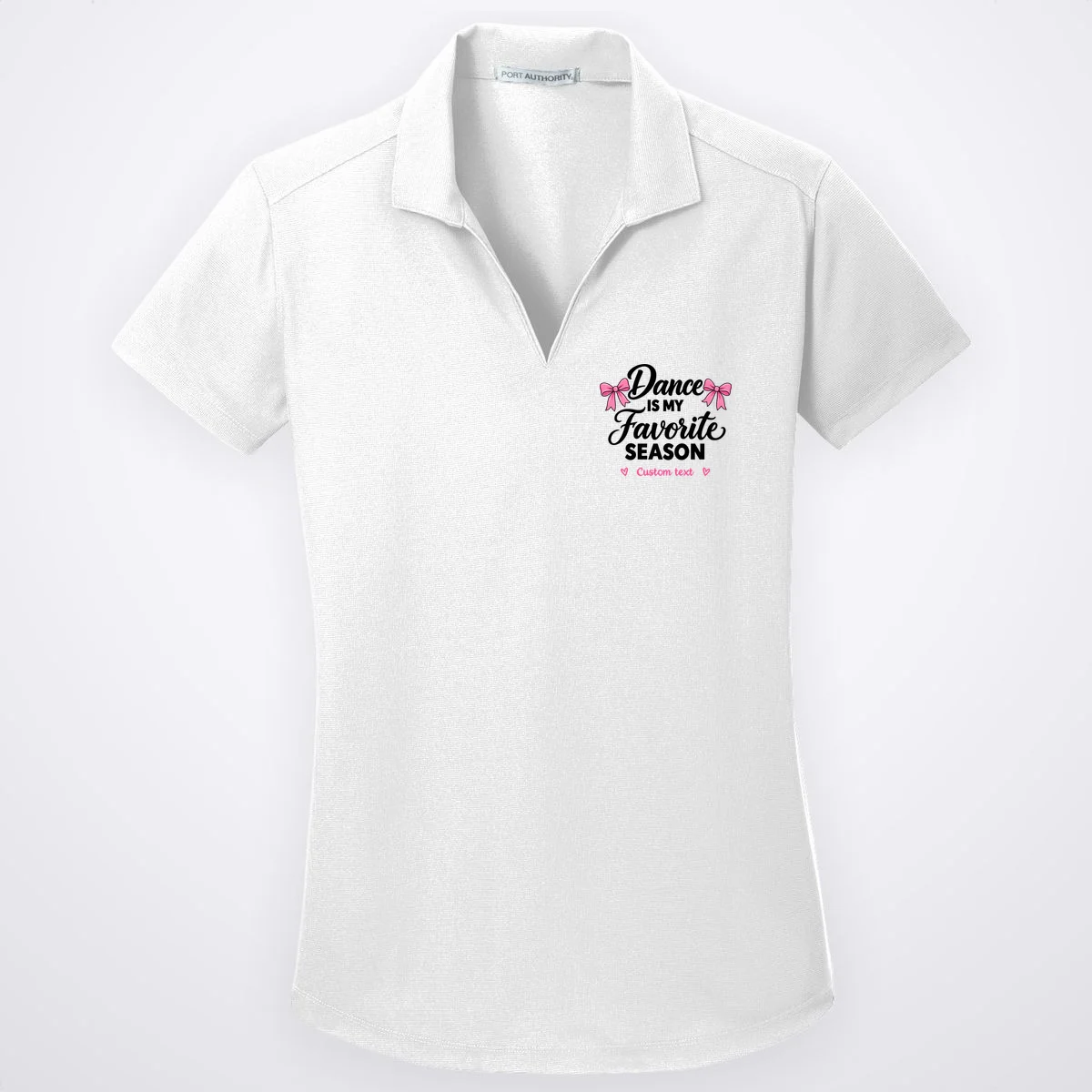 Custom Personalized Dance Shirt - Dance Is My Favorite Season T-Shirt - Dancer Gift Women's Polo - Front