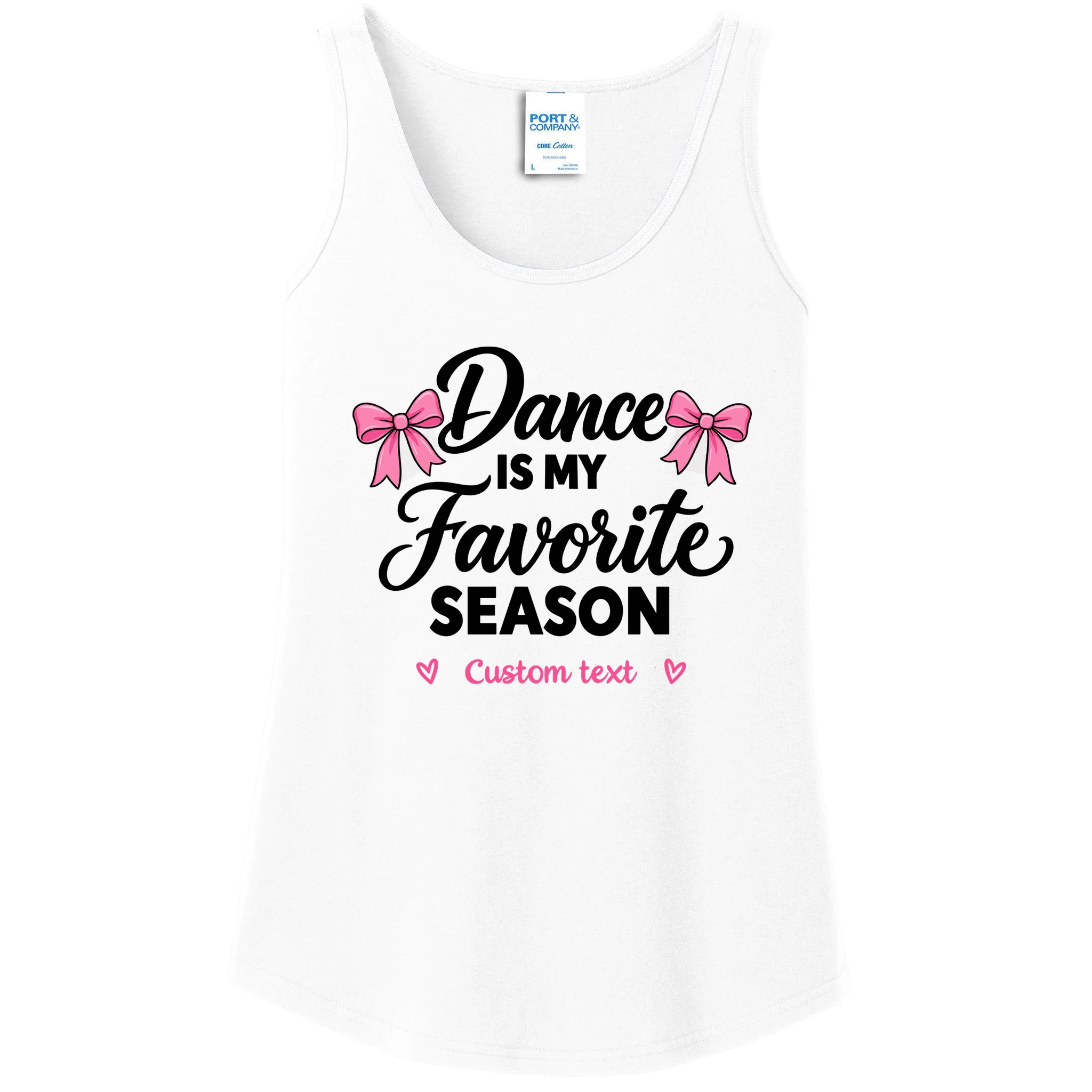 Custom Personalized Dance Shirt - Dance Is My Favorite Season T-Shirt - Dancer Gift Women's Tank Top - Front