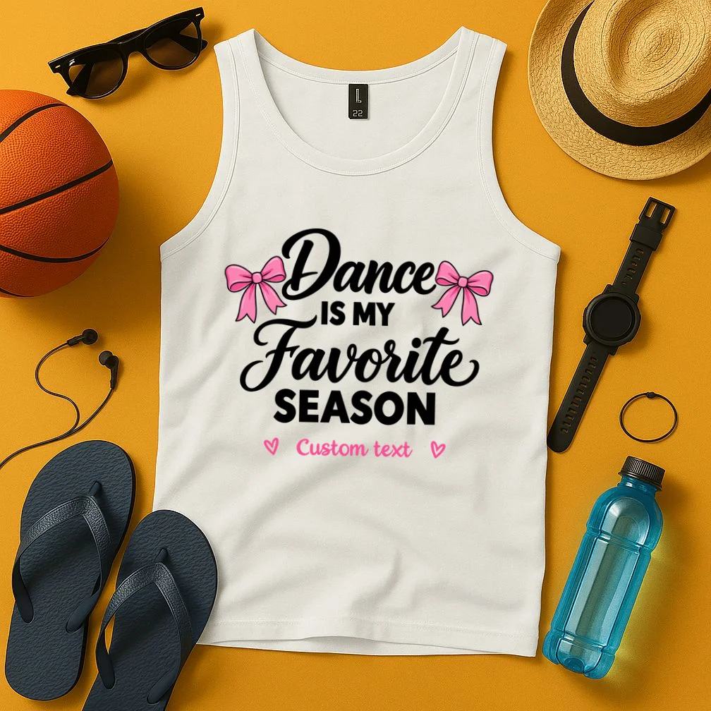 Custom Personalized Dance Shirt - Dance Is My Favorite Season T-Shirt - Dancer Gift Men's Tank Top - Front 3