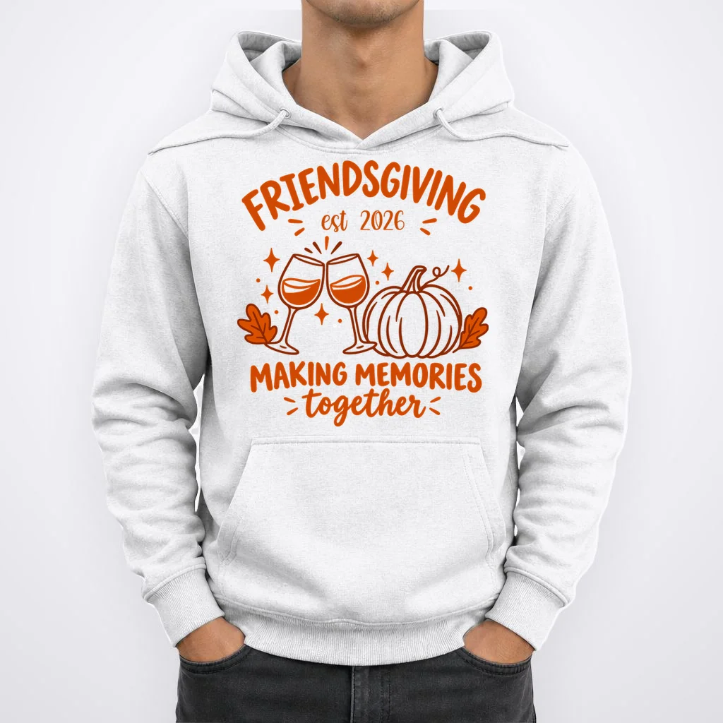 Custom Friendsgiving Shirt - Personalized Friendsgiving Crew Men's Hoodie - Front 1