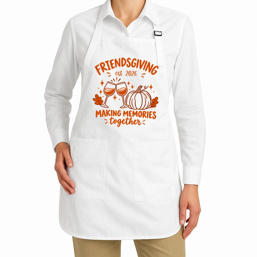 Custom Friendsgiving Shirt - Personalized Friendsgiving Crew Apron - Front 1