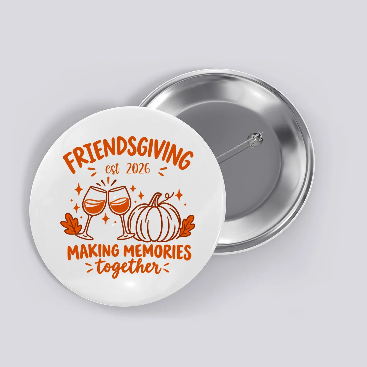Custom Friendsgiving Shirt - Personalized Friendsgiving Crew Button - Front