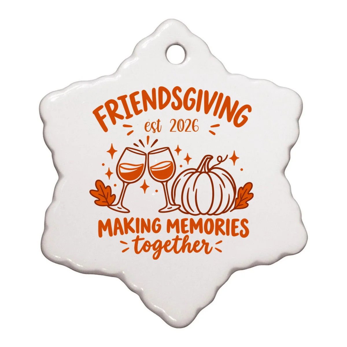Custom Personalized Friendsgiving Ornament - Front