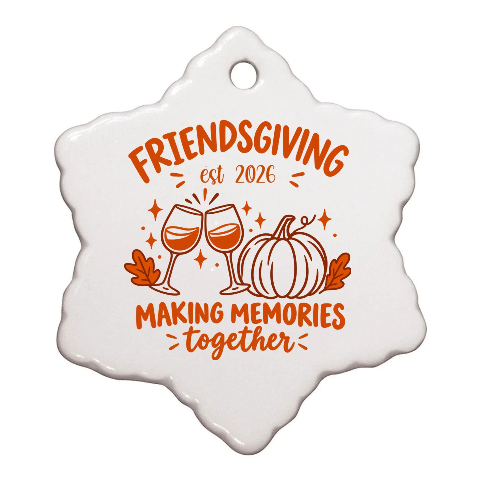 Custom Personalized Friendsgiving Ornament - Front
