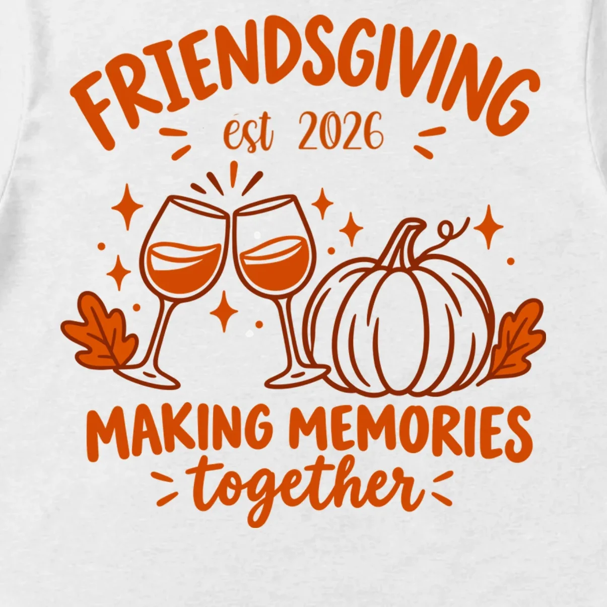 Custom Personalized Friendsgiving Men's T-Shirt - Front - Close-up